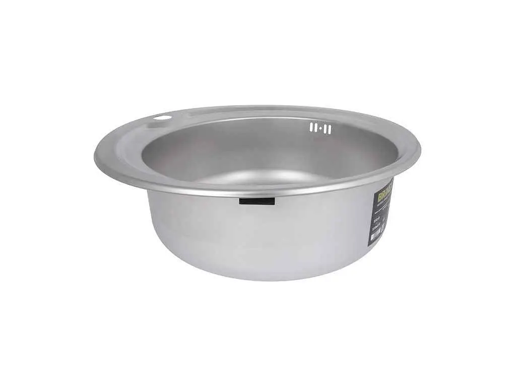 Мийка врізна Brinex 510x510х180мм 1 510-D, Satin 0,8мм BRIN510SAT08 - фото 4