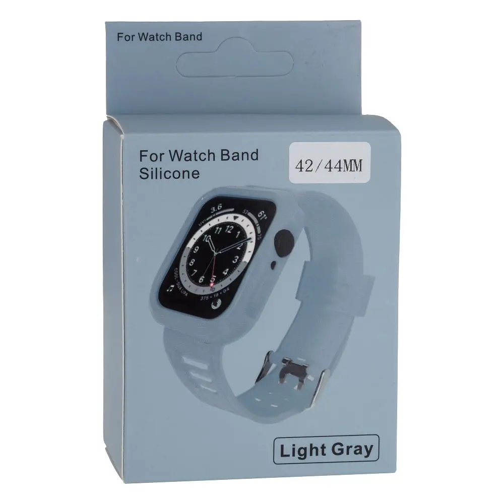 Ремінець силіконовий футляр Anchor Watch Band Apple Watch 42-44 мм Light Grey - фото 2