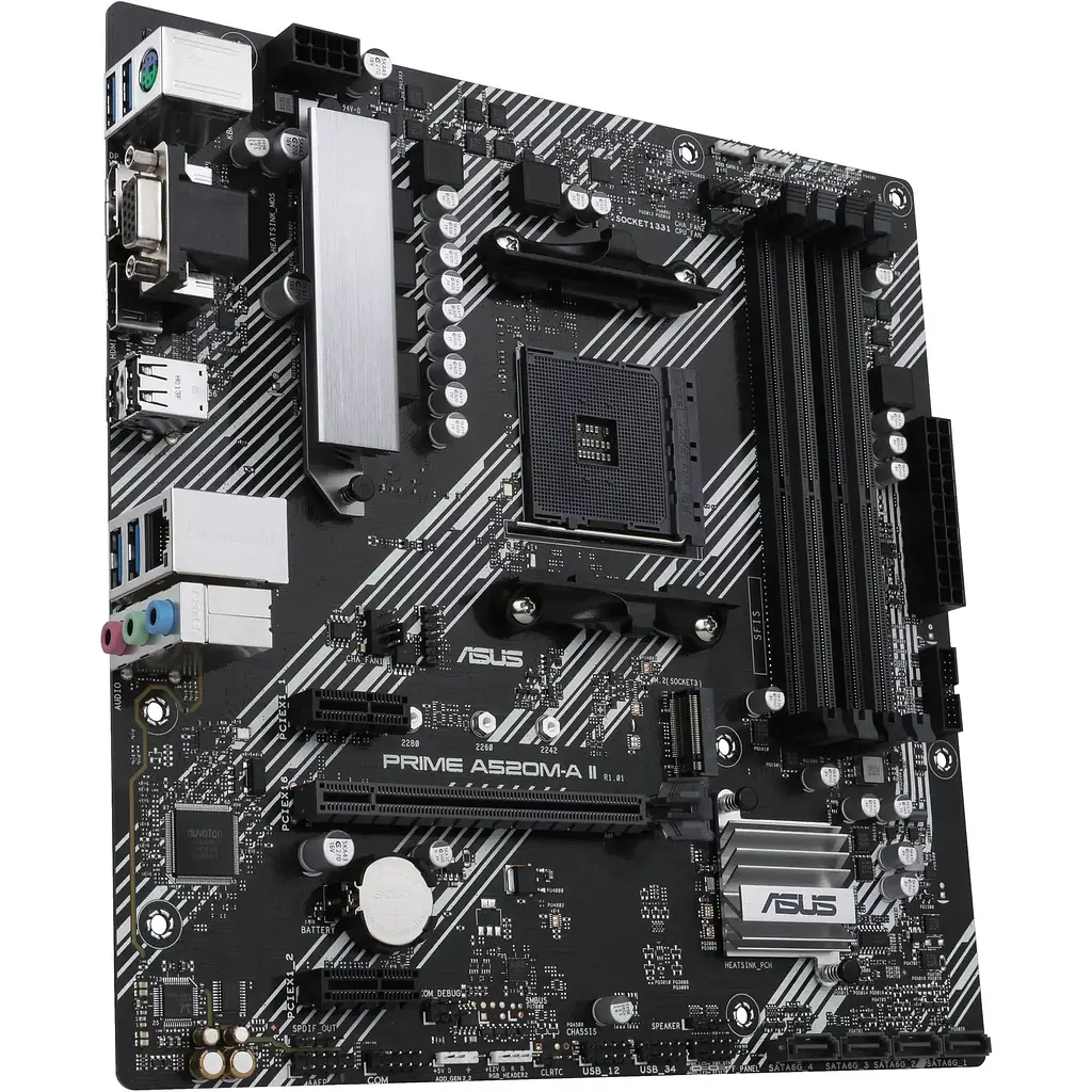 Материнська плата Asus Prime A520M-A II/CSM sAM4 A520 4xDDR4 HDMI-VGA-DP mATX - фото 2