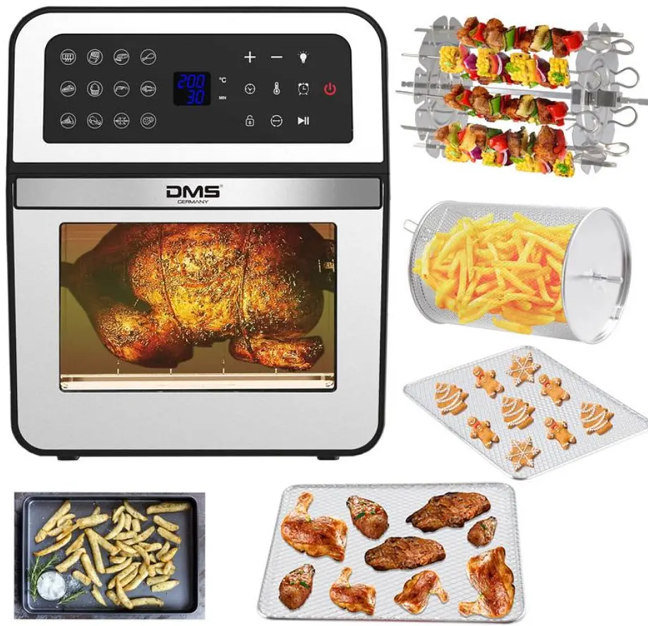 Багатофункціональна піч DMS HF-12S-XXXL із духовкою 1800 Вт системою Air Fryer функція гаряче повітря - фото 4