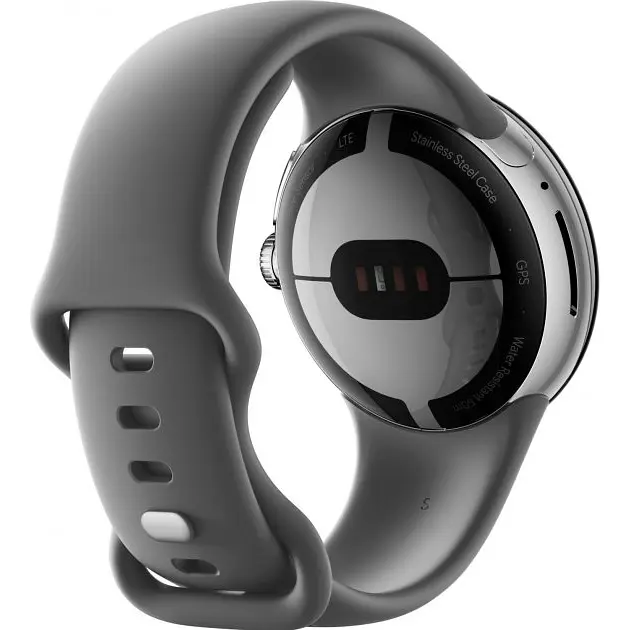 Смарт-часы Google Pixel Watch Polished Silver Case/Charcoal Active Band - фото 3