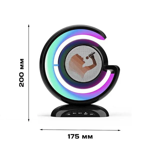 Лампа-нічник YS-110 з RGB-підсвіткою та караоке, з двома мікрофонами ∙ Багатофункціональна лампа-колонка YS-110 - фото 4