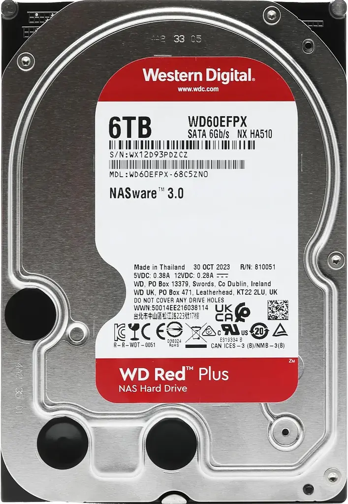 Жорсткий диск Western Digital Red Plus 6TB 5400rpm 256MB SATAIII (WD60EFPX) - фото 3