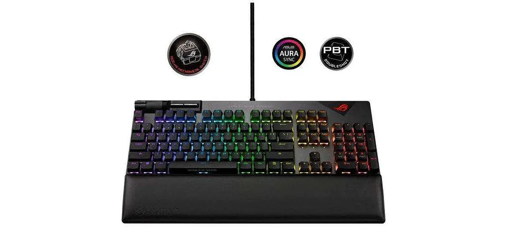 Клавиатура Asus ROG Strix Flare II LED 104key NX Red USB (90MP02D6-BKUA01) - фото 2