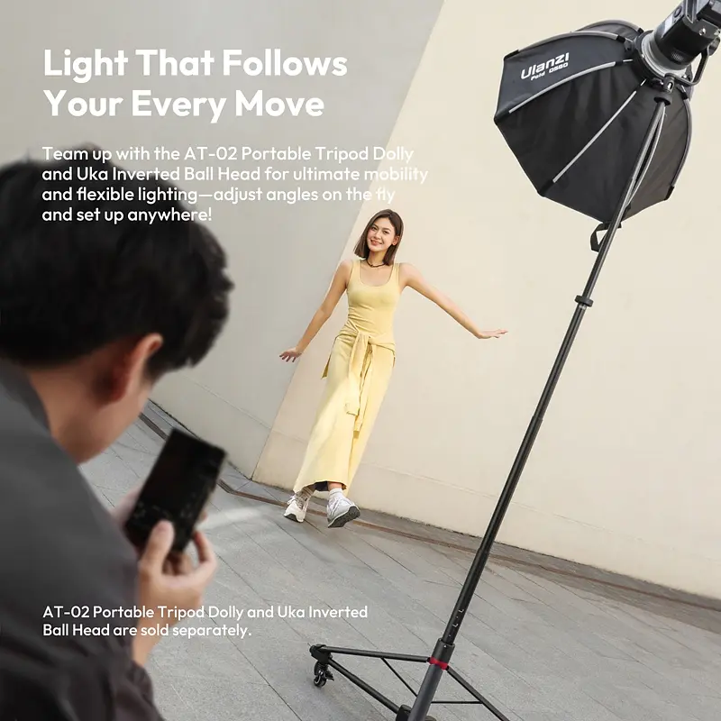 Стійка для світла складна Ulanzi AT-05 2M Heavy Duty Foldable Light Stand(48-200cm) Black - фото 10