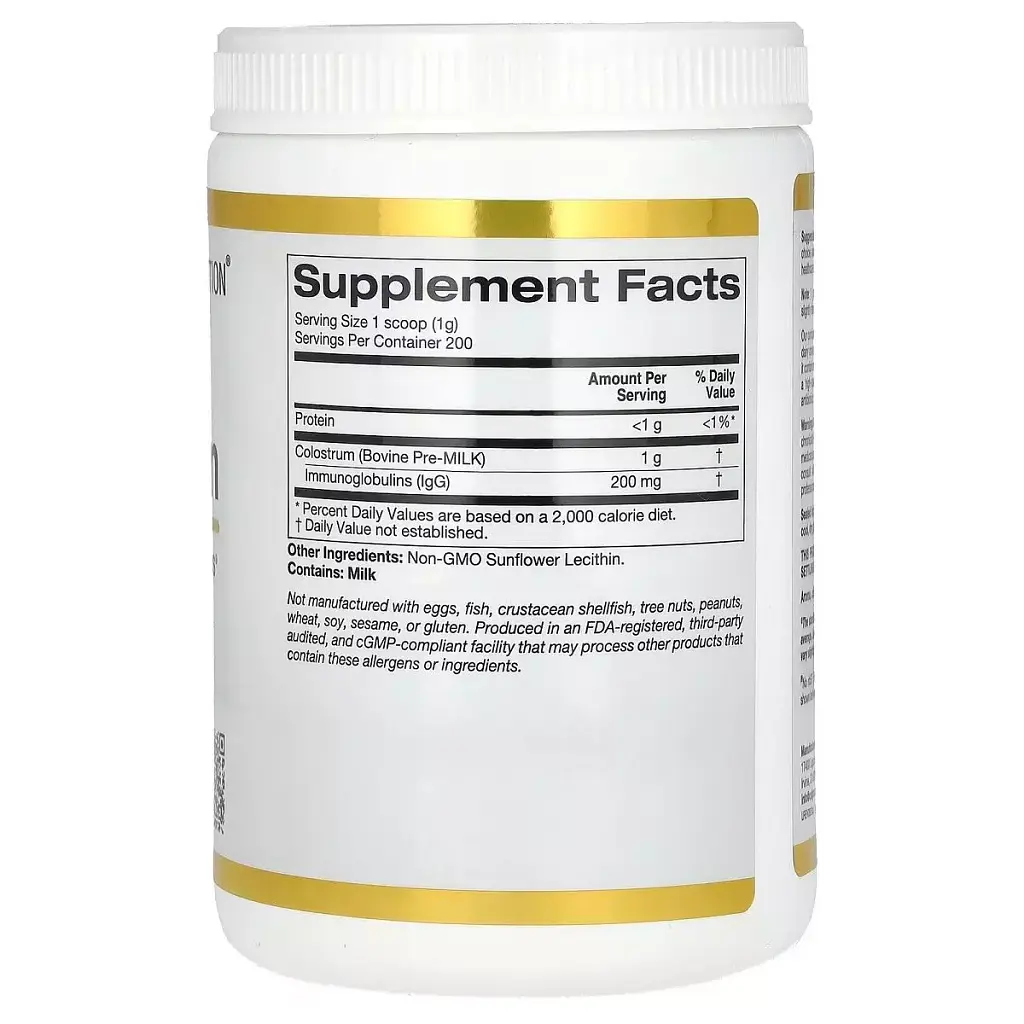 Молозиво концентроване у порошку California Gold Nutrition Colostrum 200 г - фото 2
