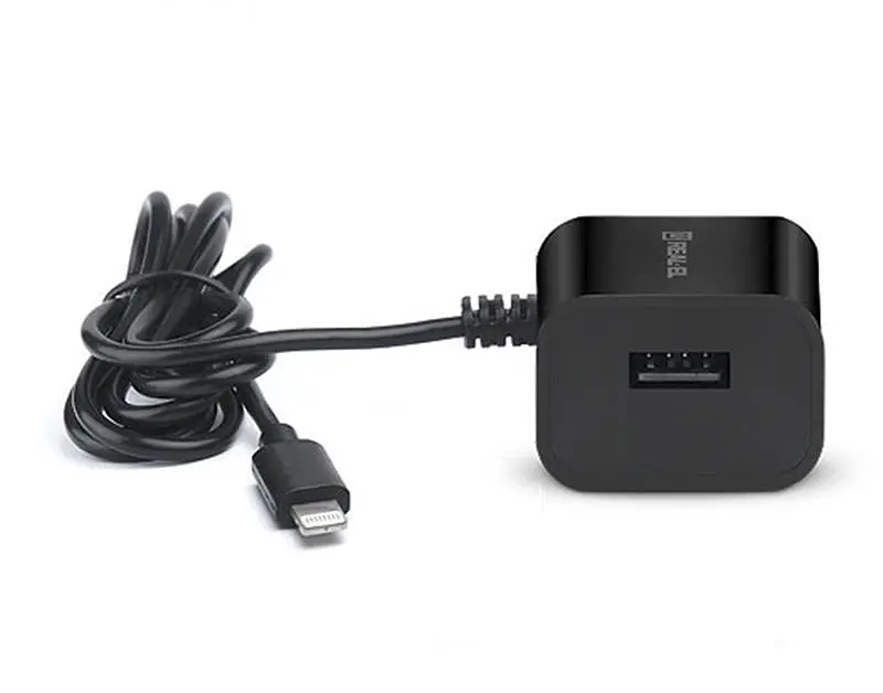 Зарядний пристрій Real-el CH-217 2USB 2.1A Black та кабель Lightning - фото 4