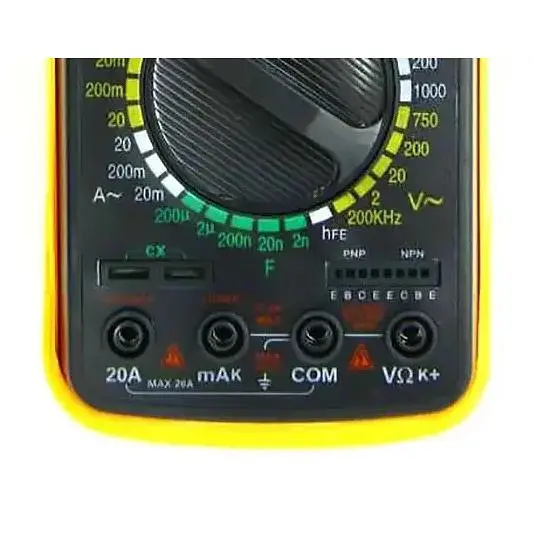 Мультиметр Digital DT-9207 A+ кліщі струмовимірювальні портативний тестер жовтий/чорний - фото 9