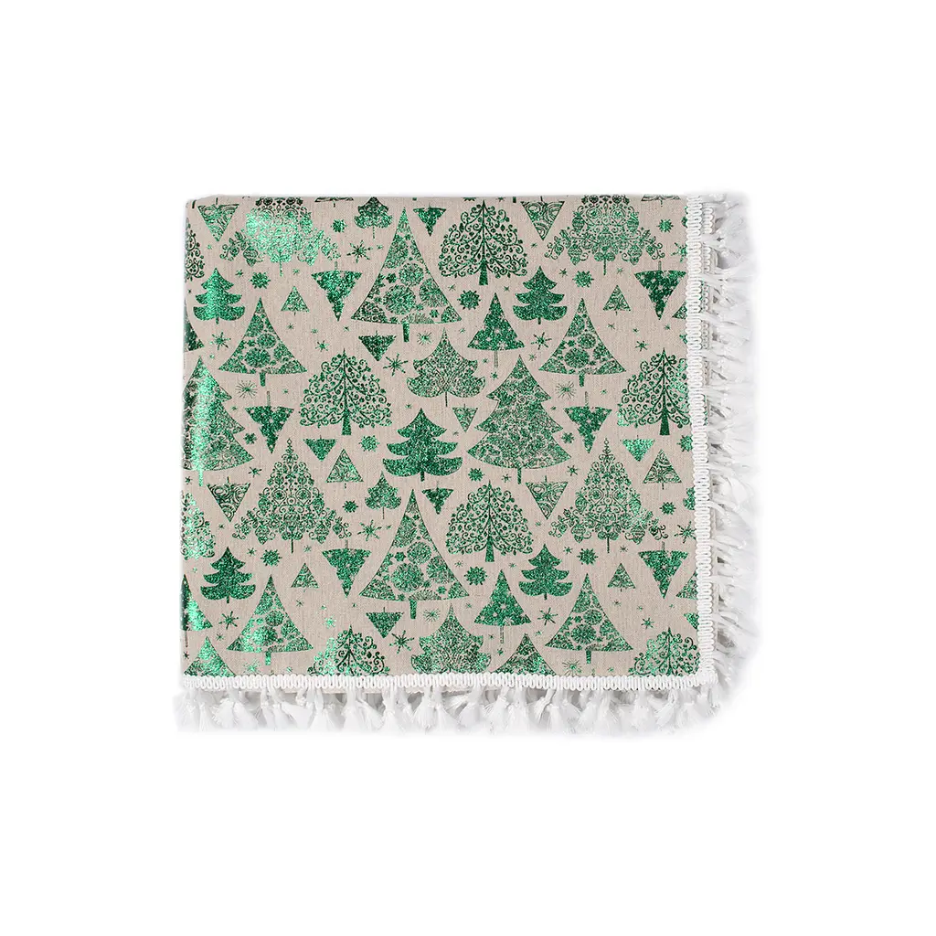 Скатерть Lotus Home - New Year зеленая 140x140 - фото 2