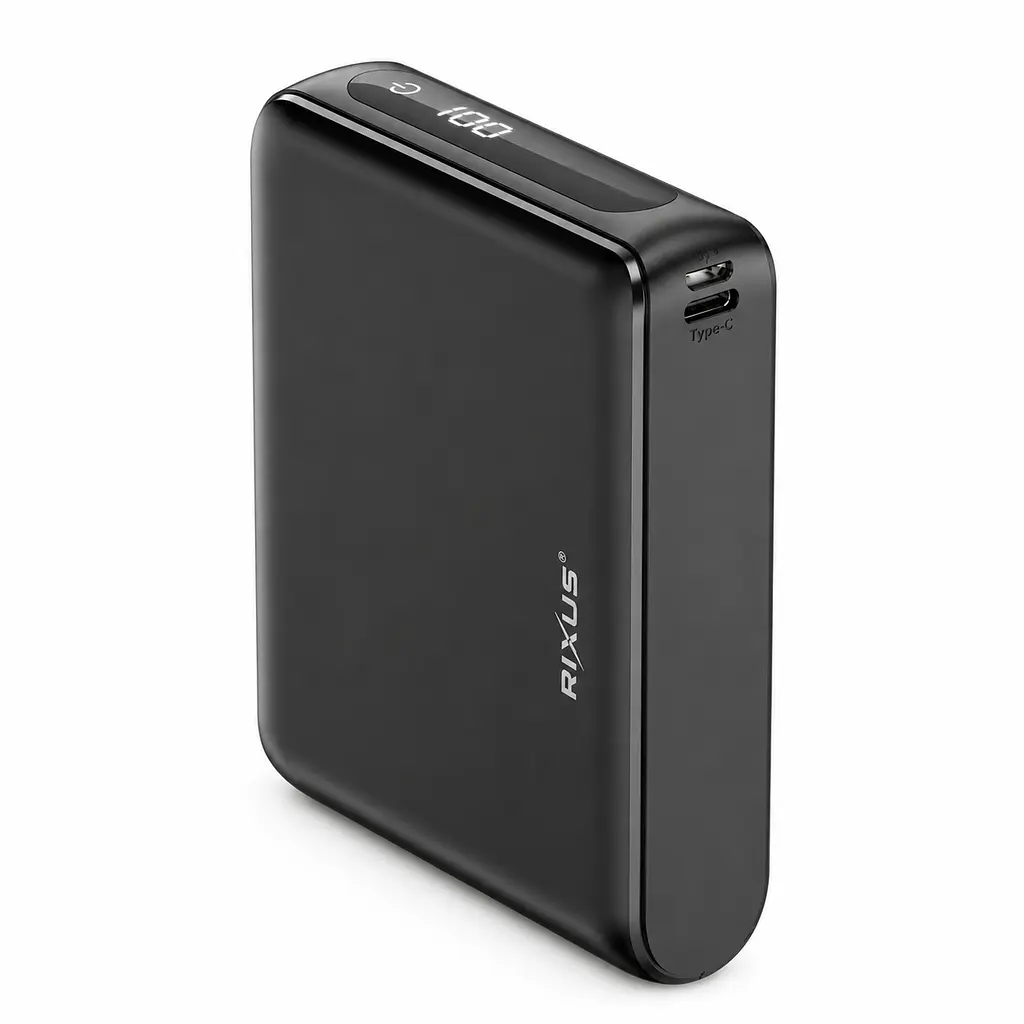 Power Bank 20000 mAh Rixus RXPB25 Compact Digital Display Black - фото 2