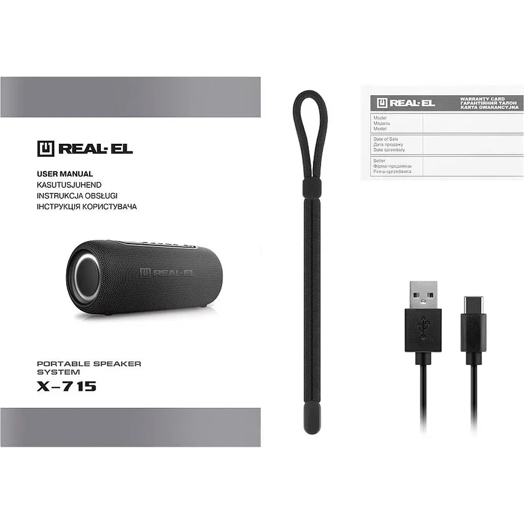 Портативна акустика REAL-EL X-715 Black (EL121600027) [134897] - фото 12