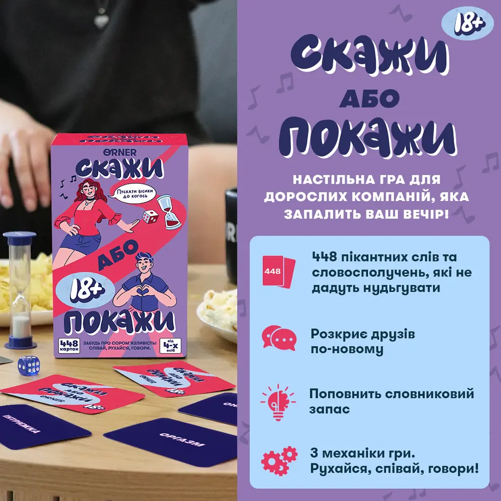 Гра для вечірки «Скажи або покажи 18+» - фото 2