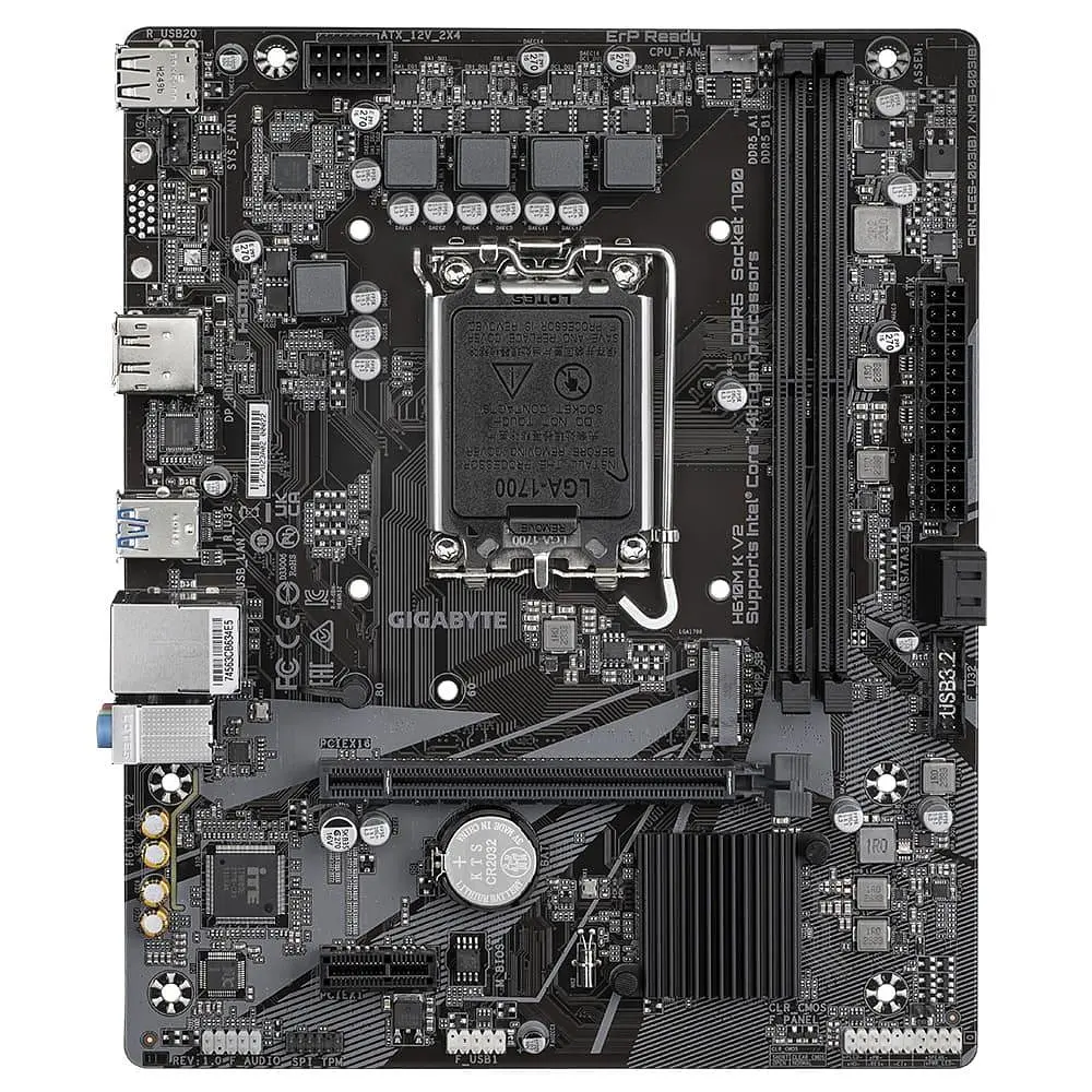 Материнська плата Gigabyte H610M K V2 (H610M K V2) (Socket 1700, Intel H610, Micro-ATX)