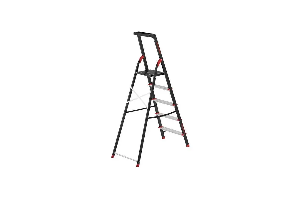 Стремянка стальная Intertool LT-0055 5 ступеней высота до платформы 1064 мм - фото 2