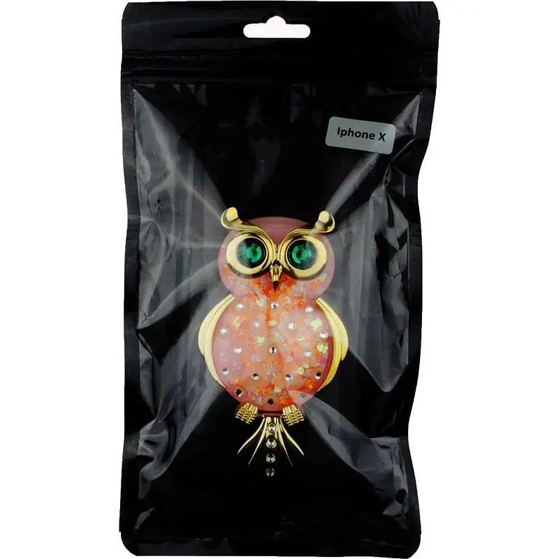 Чохол-накладка Toto TPU Case Decorative Stones IPhone X Owl Black - фото 2