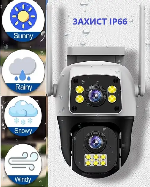 Вулична 4G камера SC11  8Мп 2 об'єктиви підтримка SIM-карт віддалений перегляд сигналізація обертання - фото 6