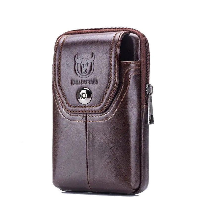 Кожаная мужская бананка BULL 15х9.5х2 см sum0025633 - фото 11
