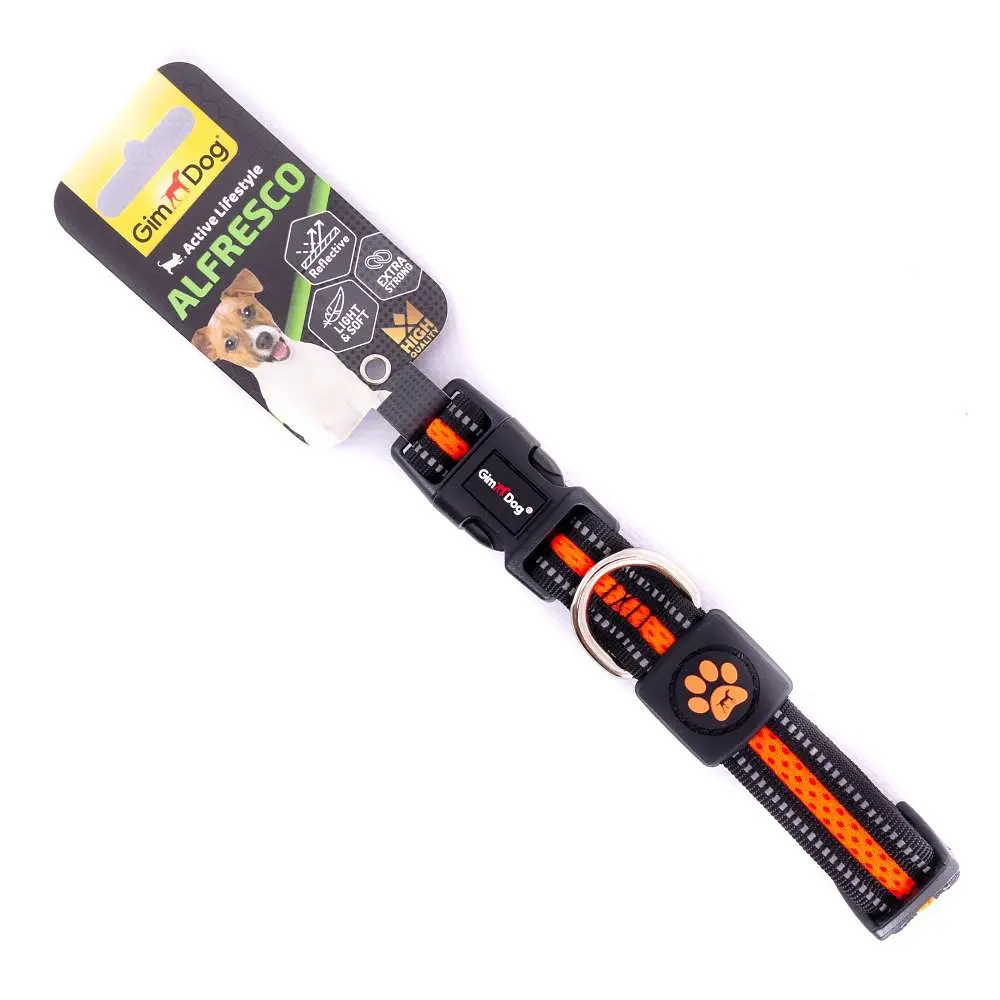 Нашийник GimDog Alfresco для собак, подвійний неопрен, помаранчевий, 3,2×42–66 см