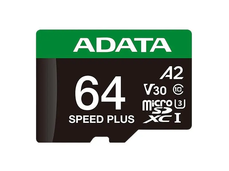 Карта пам'яті ADATA Speed Plus microSDXC 64 GB (UD64GUI3V30A2SP-RA1)