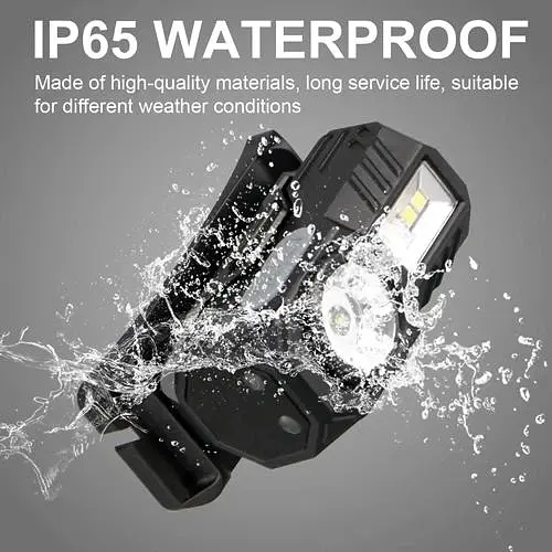 Фонарь налобный T131-XPE+3SMD с сенсорным управлением клипса магнит Li-Ion аккумулятор Type-C Черный - фото 6