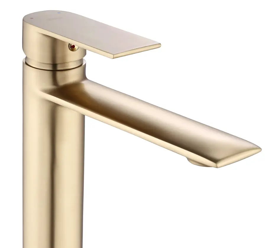 Змішувач для умивальника Rea Veneta високий brushed gold REA-B3009 - фото 3
