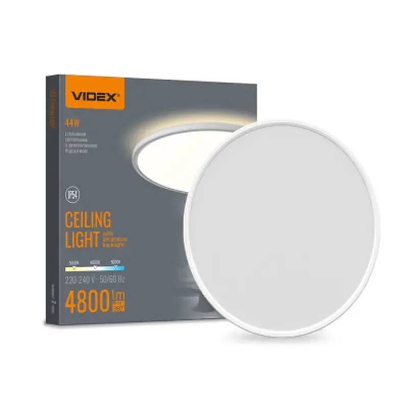 Світильник Videx DL5R 44W 3000K-4000K-5000K White (VL-DL5R-44CW)