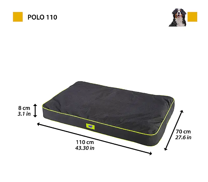 Подушка для собак і котів Ferplast Polo 110 чорна 110×70×8 см 81090017 - фото 2