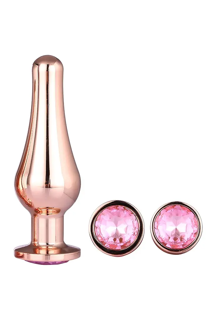 Анальна пробка Gleaming Love Pleasure Plug Set 3 шт. (рожевий) - фото 2