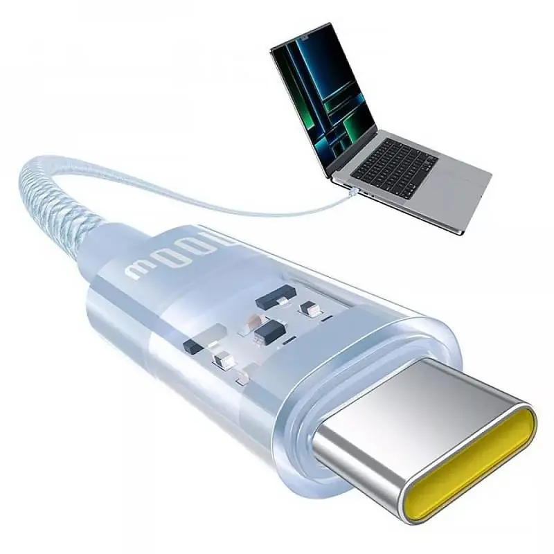 Дата кабель Baseus Gem Fast Charging Type-C to Type-C 100W (2m) (P10373000111-01) Blue - фото 4