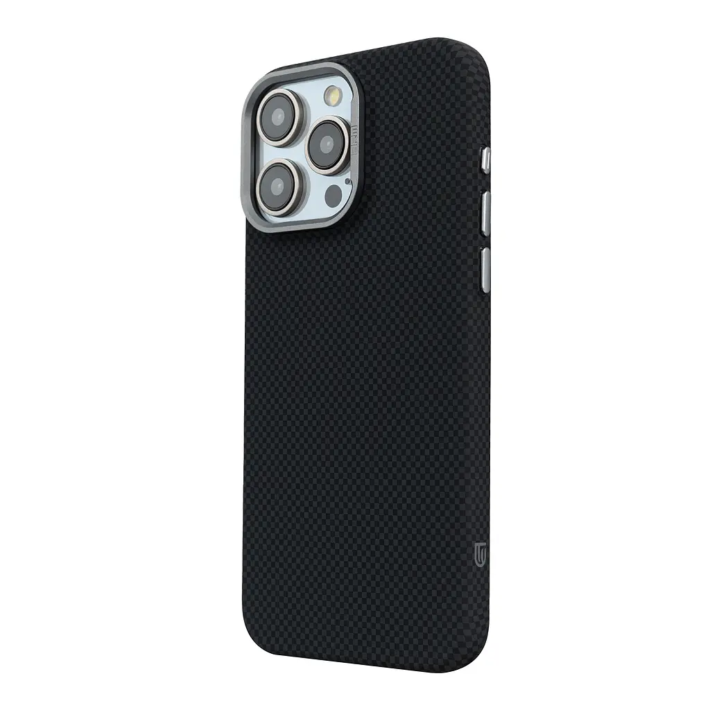 Карбоновый чехол для Apple iPhone 16 Pro Max, LikeCarbon2 MagCase, черный, тонкий защитный чехол-панель из поликарбоната с магнитами N52, MagSafe, противоударный, совместим с беспроводной зарядкой, приподнятые края для защиты камеры, ArmorStandart (ARM88382) - фото 5