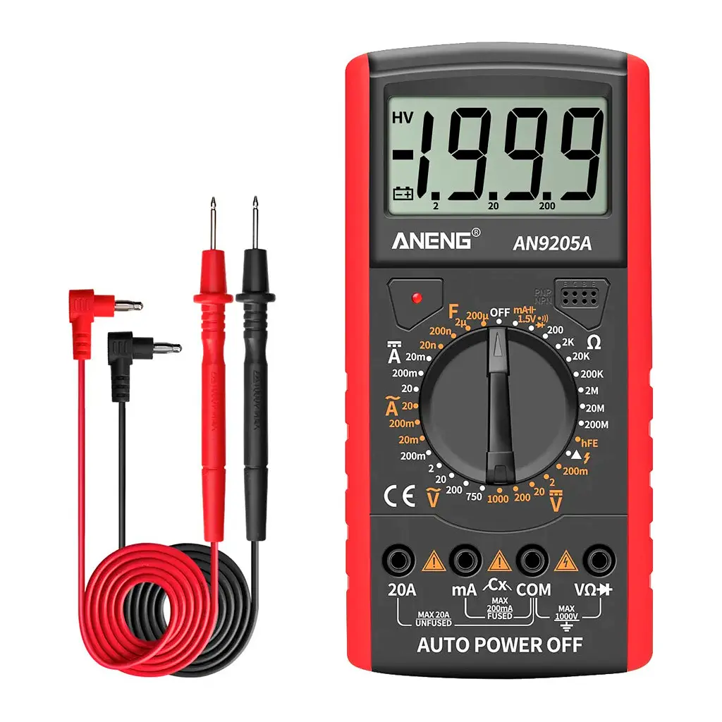 Цифровий мультиметр ANENG AN9205A, V, A, R, F, функція hFE (AN9205A) - фото 4
