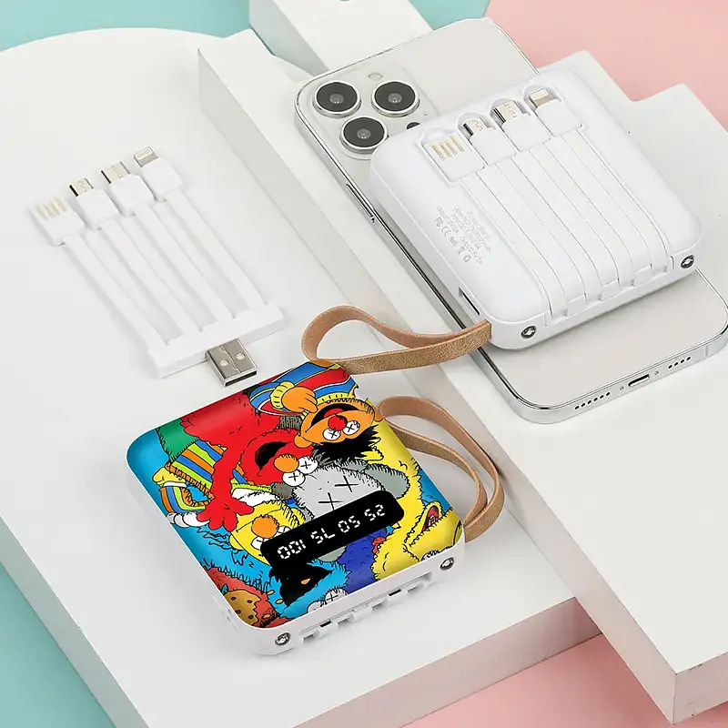 УМБ Power Bank 5000mAh повербанк з екраном і ліхтариком 4 в 1 Sesame Street (16130) - фото 3