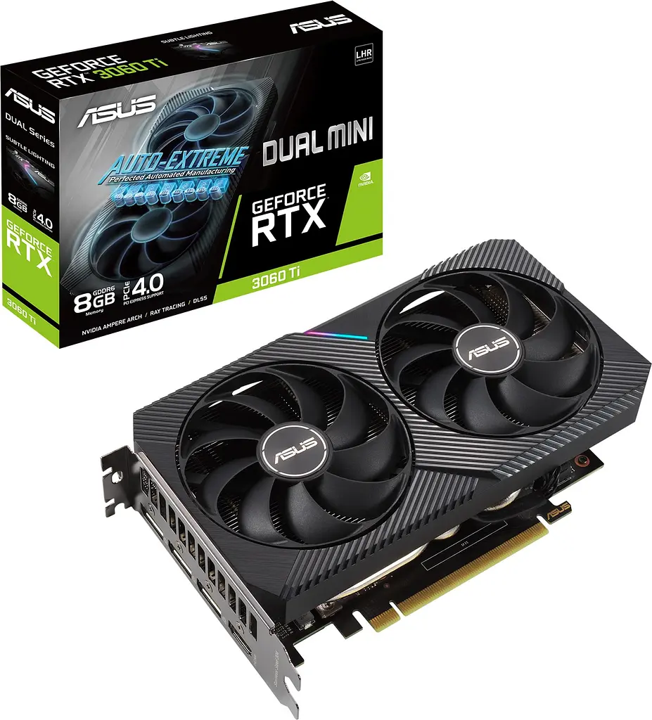 Відеокарта ASUS RTX 3060Ti 8Gb Mini V2 LHR (DUAL-RTX3060TI-8G-MINI-V2) (GDDR6, 256 bit, PCI-E v4.0 x16) Б/в - фото 4