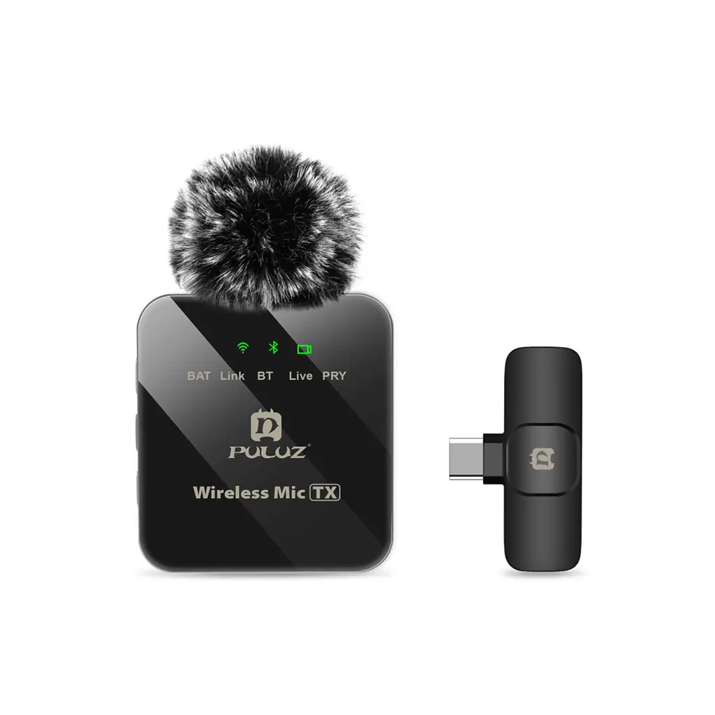 Мікрофон Puluz для телефону приймач Type-C Black (PU646B)