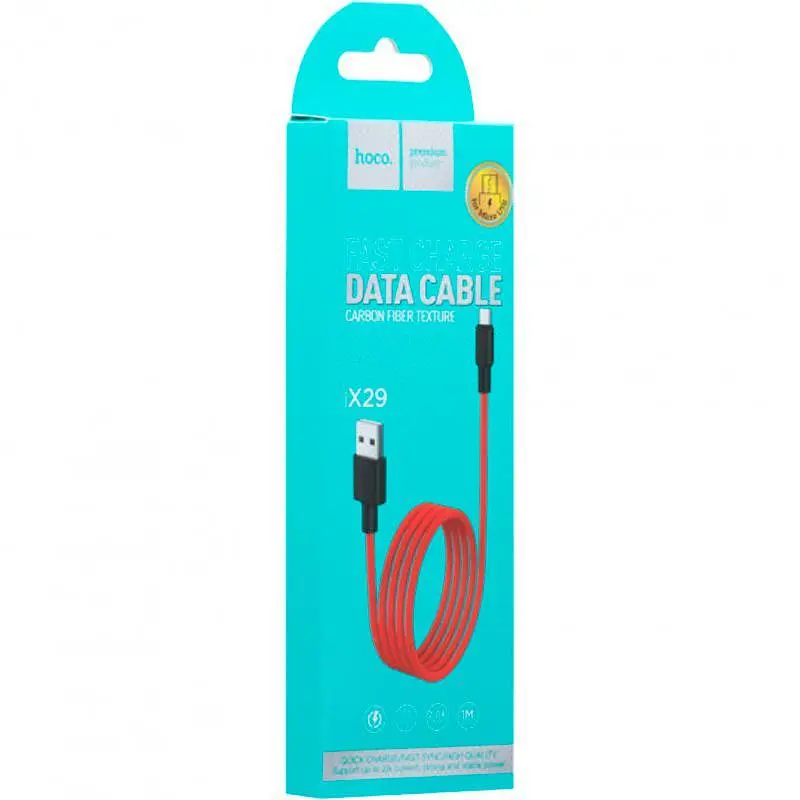 USB Cable Hoco X29 Superior MicroUSB Red 1m - фото 2