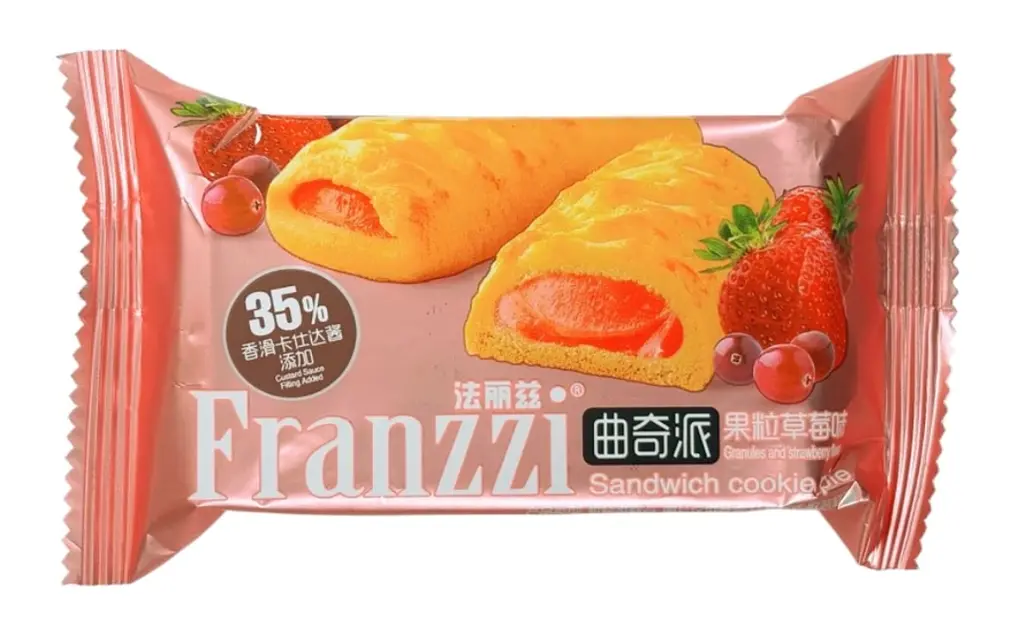 Печиво Franzzi Cookie Pie з полуничним кремом 1шт