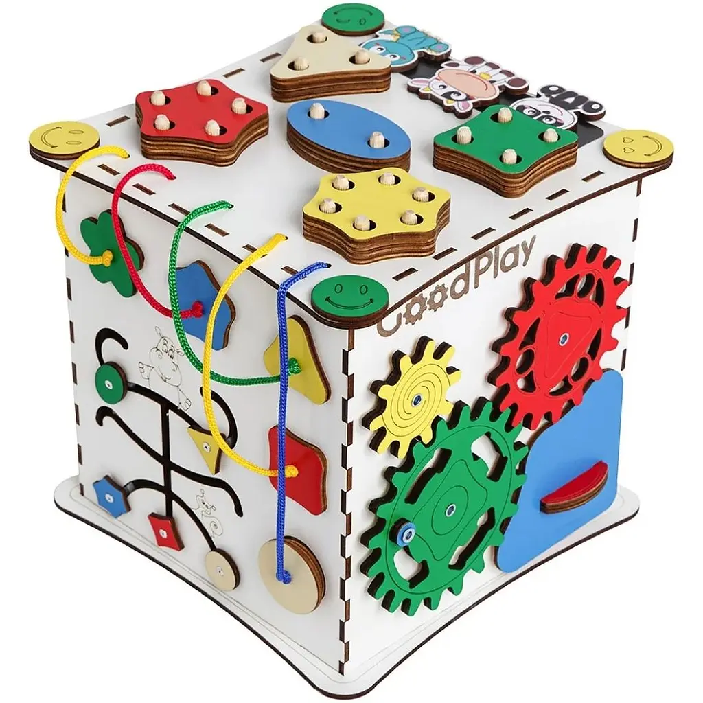 Бизикуб GoodPlay развивающий 25х25х25 см (K008) - фото 4