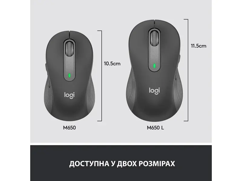 Миша Logitech Signature M650 Wireless Graphite (910-006253) - фото 2