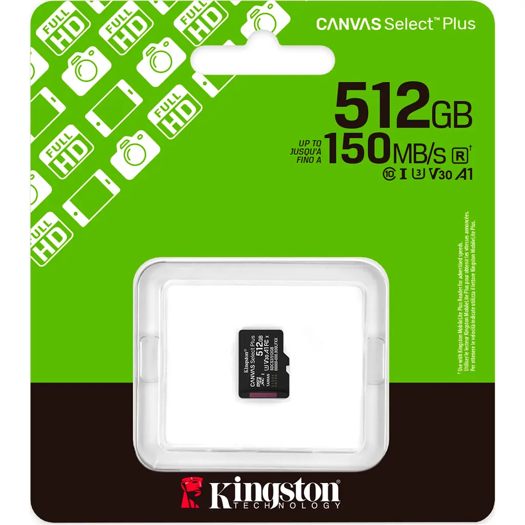 Карта пам'яті Kingston 512GB microSDXC class 10 UHS-I U3 V30 A1 Canvas Select Plus (SDCS3/512GBSP) - фото 3
