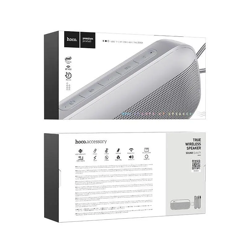 Акустика Hoco Shadow sports BT speaker HC21 BT5.1, TWS, FM/TF/USB/AUX, 3h - фото 2