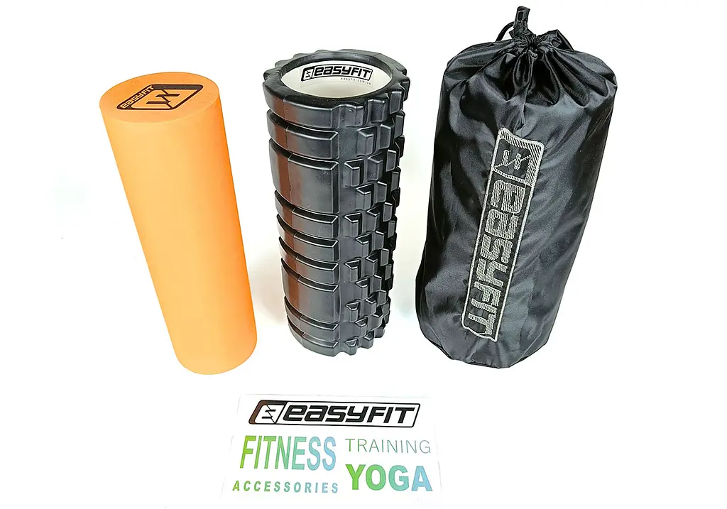Масажний ролик EasyFit PRO Active 33 см подвійний (EF-2025s-O) - фото 3