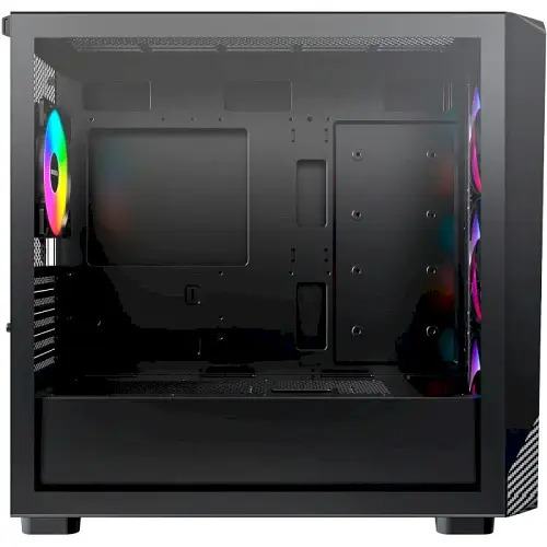 Корпус Montech X5M, Black, Mid Tower, без БП, для Micro ATX/Mini ITX, 1xType-C/1xUSB 3.0/1xUSB 2.0, макс. CPU - 165 мм/GPU - 405 мм, 4x120 мм ARGB, боковая панель из закаленного стекла - фото 4