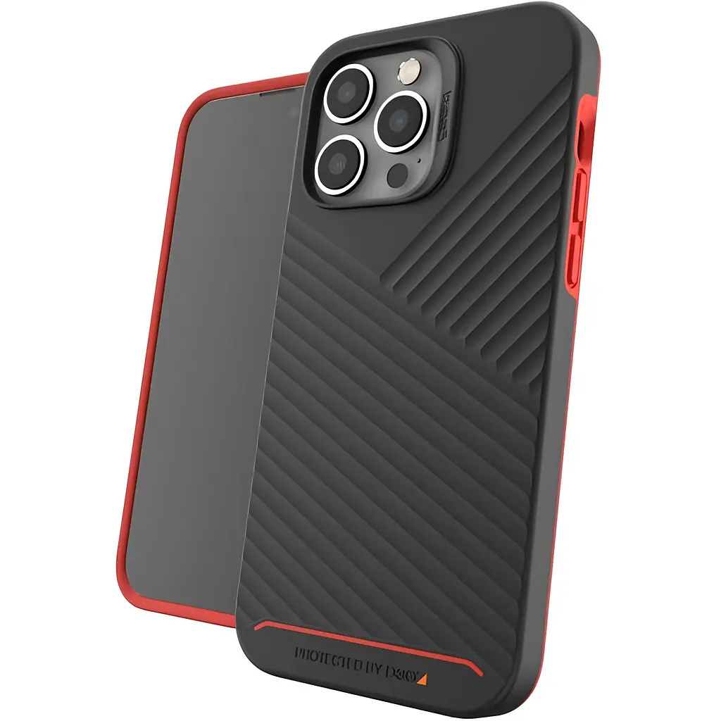 Оригинальный противоударный чехол ZAGG Gear4 Denali MagSafe для Iphone 14 Pro (6.1") Black Orange - фото 2