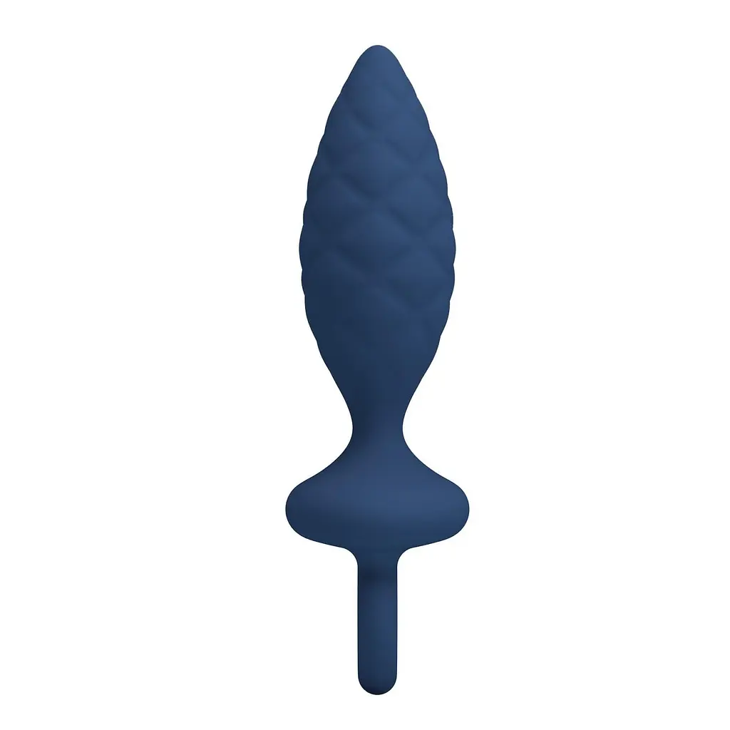 Анальна пробка Mr. Play Butt Plug with Loop S, 11.5 см (синій) - фото 2