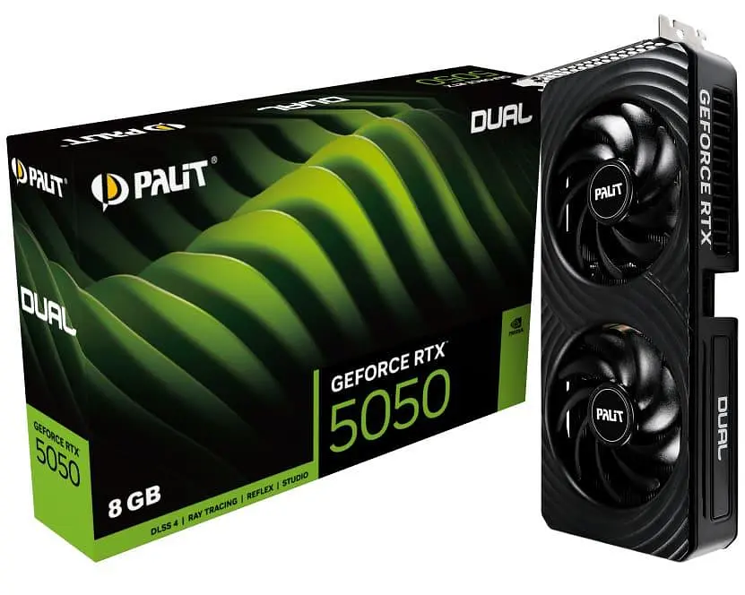 Відеокарта Palit RTX 5050 8GB Dual (NE65050019P1-GB2070D) (GDDR6, 128 bit, PCI-E v5.0 x16) - фото 9
