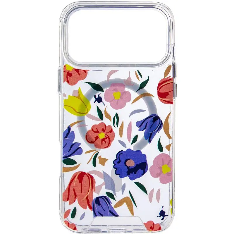 TPU+PC чохол Clear Garden with MagSafe для Apple iPhone 17 Pro (6.3) Tropical Art - фото 2