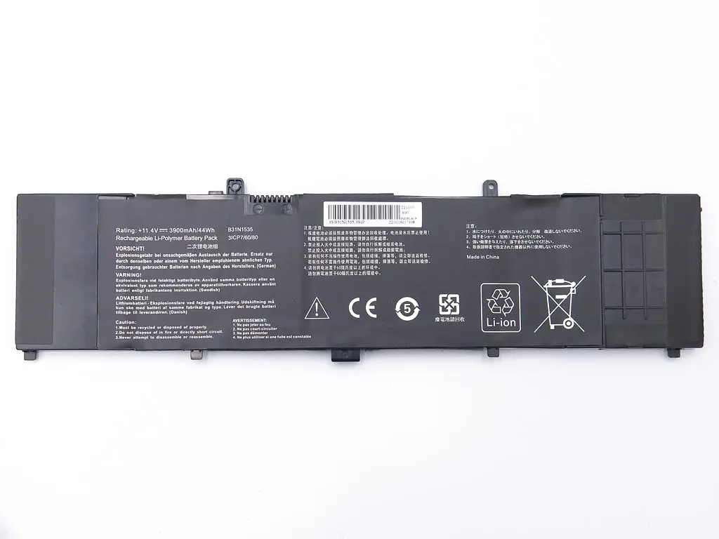 Акумулятор B31N1535 для ноутбука Asus UX310, UX310UA, UX310UQ, UX410UA, UX3410UA, UX3410UQ (11.4V 3900 mAh 44.5Wh) - фото 2