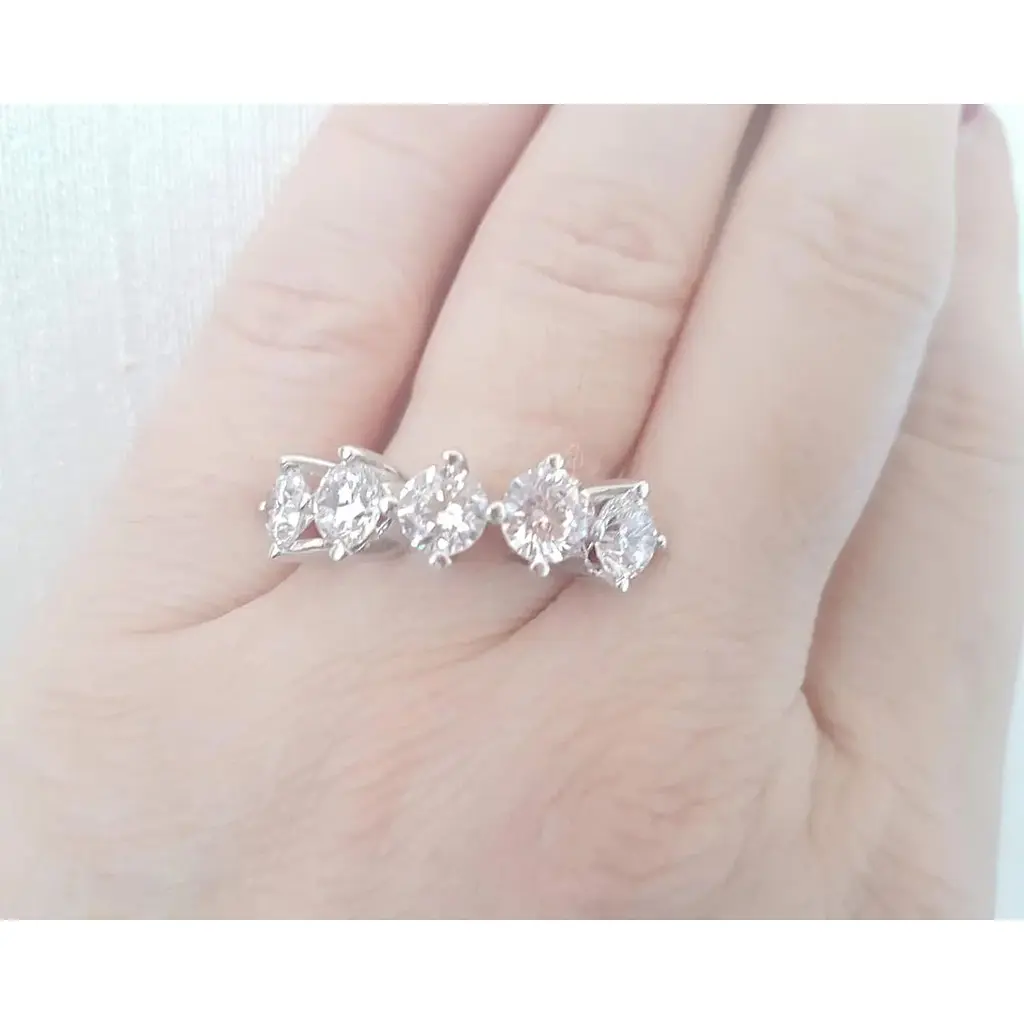 Срібне кільце Імперія золота з фіанітами. КВ1091С 18,5 - фото 2