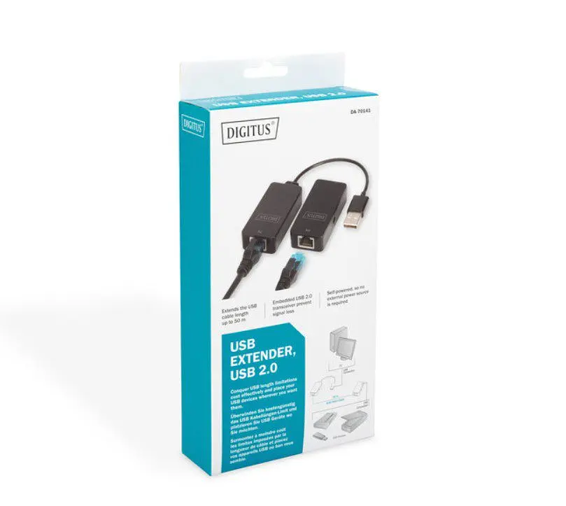 Удлинитель USB по витой паре RJ45 до 50 м Digitus DA73106 UTP Cat5 - фото 4