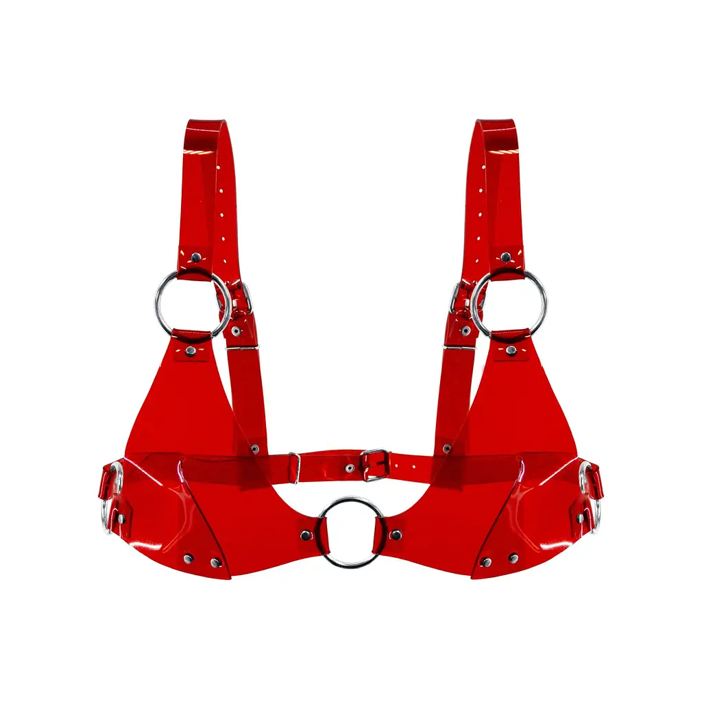 Топ класичний Feral Feelings Bikini Top Red Transparent